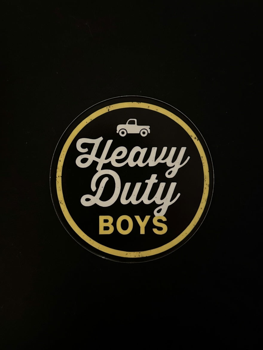 Built Heavy Sticker/ Dimensions 4" x 4"